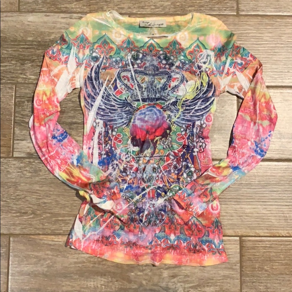 Multi-Color Fitted Long Sleeve Shirt